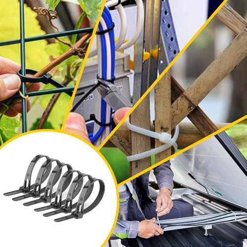 Offgridtec Reusable Self-Locking Cable Ties, 7.6mm x 150mm, Heat and Cold Resistant - Image 2