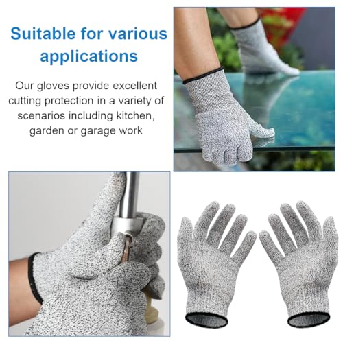 GNALIA 1 paire de gants de jardinage et de cuisine résistants à la coupe gants de sécurité de haute performance de niveau 5