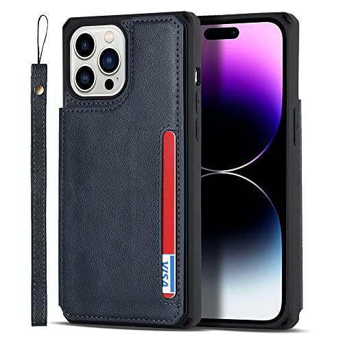 Évitez l'écran brisé grâce à la housse en cuir à rabat intégrale pour iPhone 11 Pro bleu