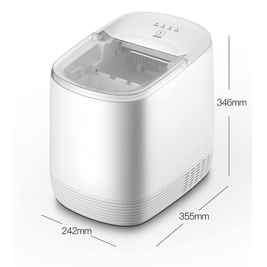 Ice Maker Machine Ice Cube Maker Counter Top 2 Sizes of Ice Ice Cubes Ready in 6 Mins LED Display Home Bar Kitchen Office (Gray) (Gold)