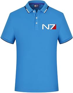 Mens Golf T-Shirt Polo Half Sleeve for N7 Print Golf Short Sleeve Slim Sweatshirts Lapel Polo Shirts Summer Pullover Tee Tops