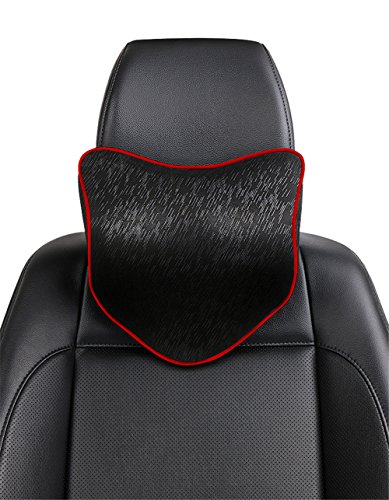 ANFTOP supporto cervicale cuscino poggiatesta per sollievo dal dolore con morbido cuscini da collo memory foam auto driving kit da viaggio – Nero