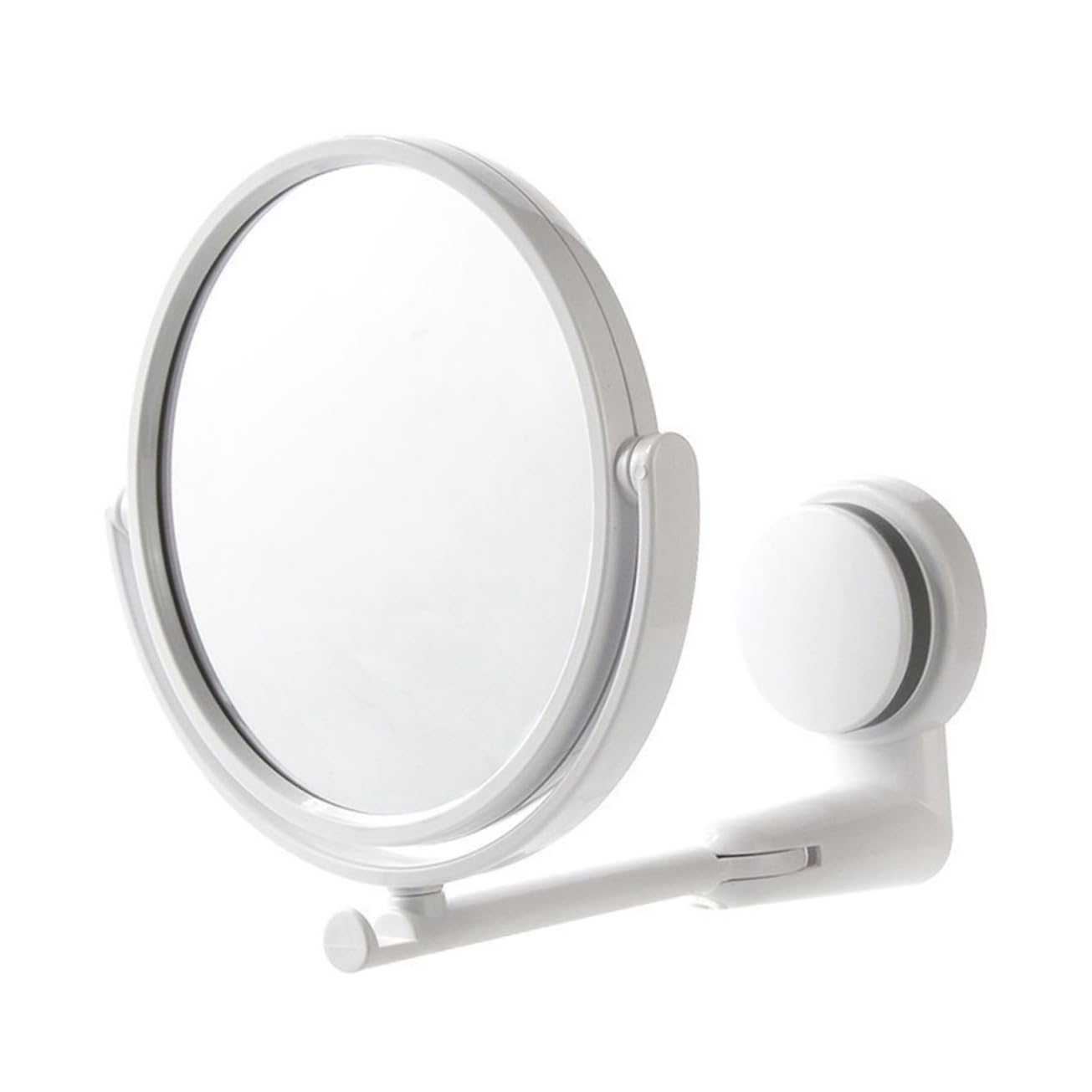 Miroir cosmétique sans perforation avec orientation libre et ventouse puissante