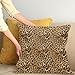 Ambesonne Brown Throw Pillow Cushion Cover, Leopard Print Animal Skin Digital Printed Wild Savannah Themed Spotted Pattern Art, Decorative Square Accent Pillow Case, 16