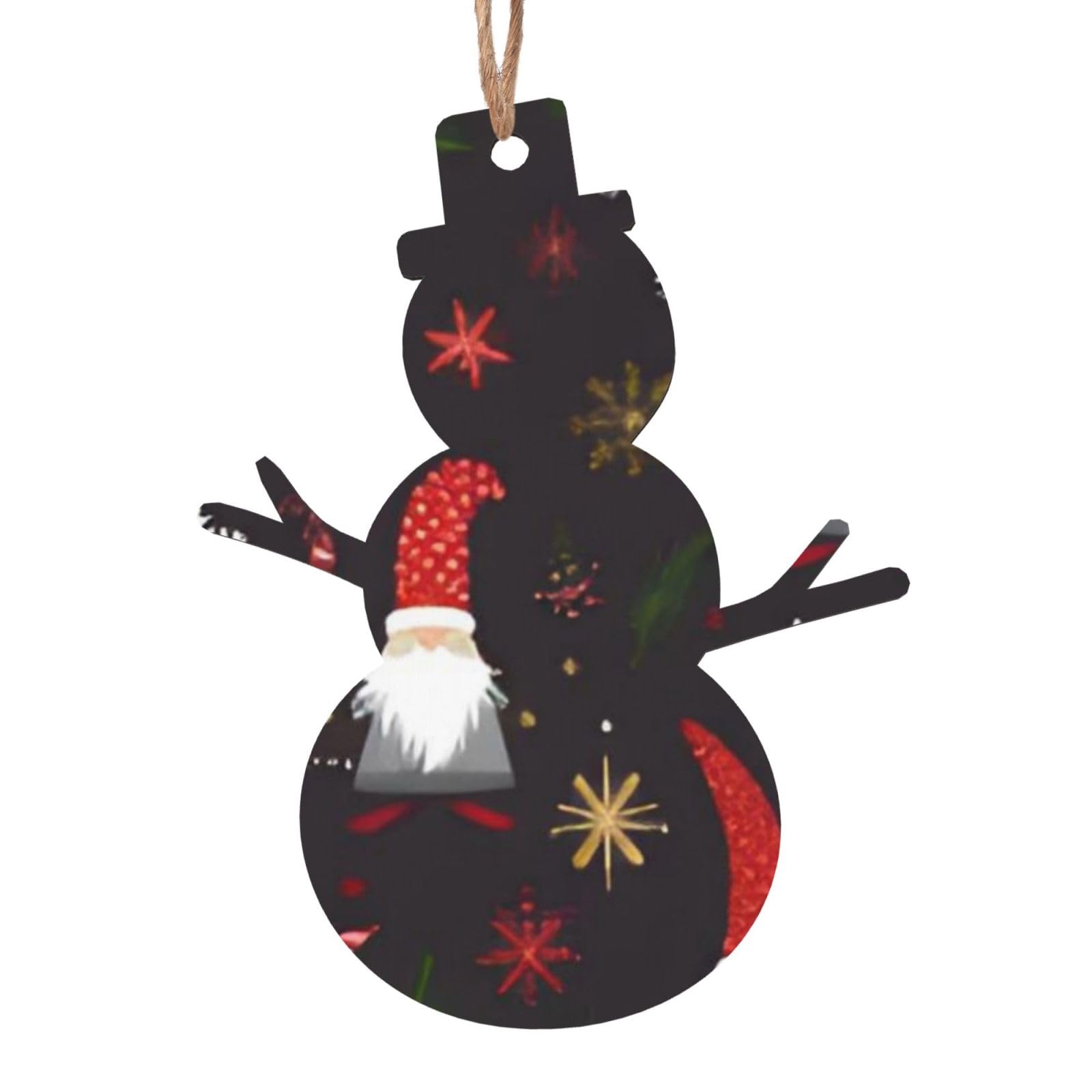 Christmas Decorate Christmas Wooden Ornaments Exquisite Handcrafted Wood Hanging Decor with Double-Sided Print, Perfect for Holiday Tree & Home Festive Decoration