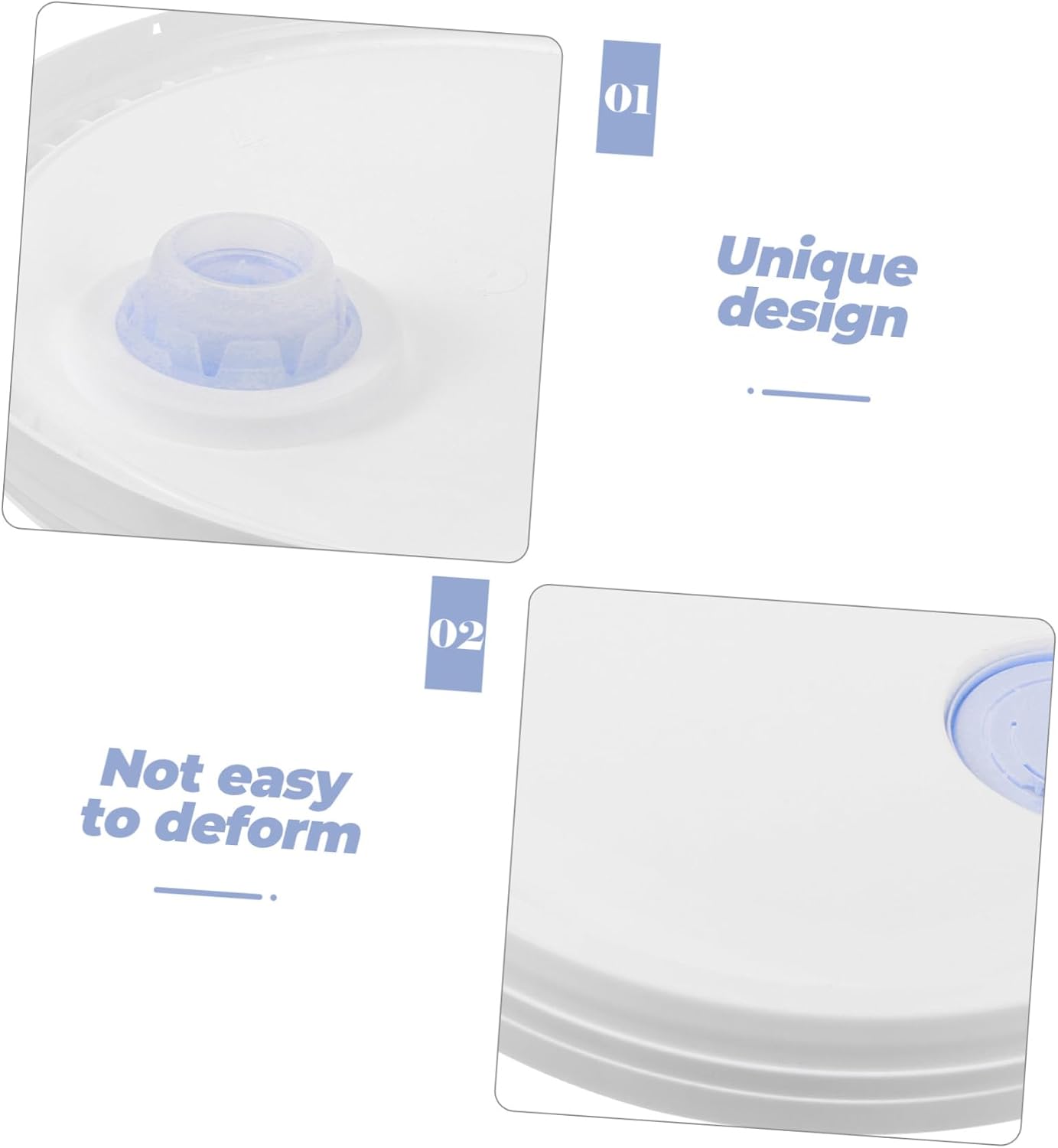 MAGICLULU Plastic Bucket Seal Lid for Leak Storage Paint and Oil Container Cover Pouring Spout for Easy Use and Secure Sealing