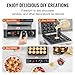 VEVOR Mini Dutch Pancake Maker, 25PCS 43mm Diameter Dorayaki Baker Machine, 1700W Commercial Electric Poffertjes Grill, Non-stick Stainless Steel, Temp & Time Control, for Home Kitchen Restaurant
