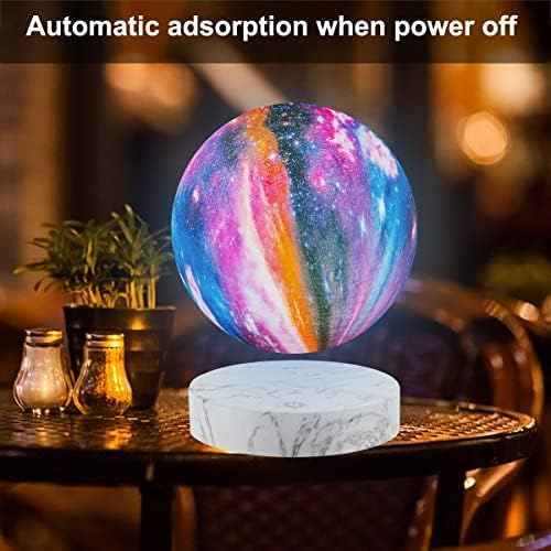 Floating and Levitating Moon Lamp with 16 Colors Ball, 3D Printing Moon Lamp Night Light, Magnetic Levitation Table Lamp,Spinning Freely, Cool Desk Lamp,Preety Gifts, Office Room Decor