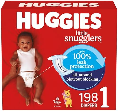 Huggies Size 1 Diapers, Little Snugglers Diapers, Size 1 (8-14 lb...
