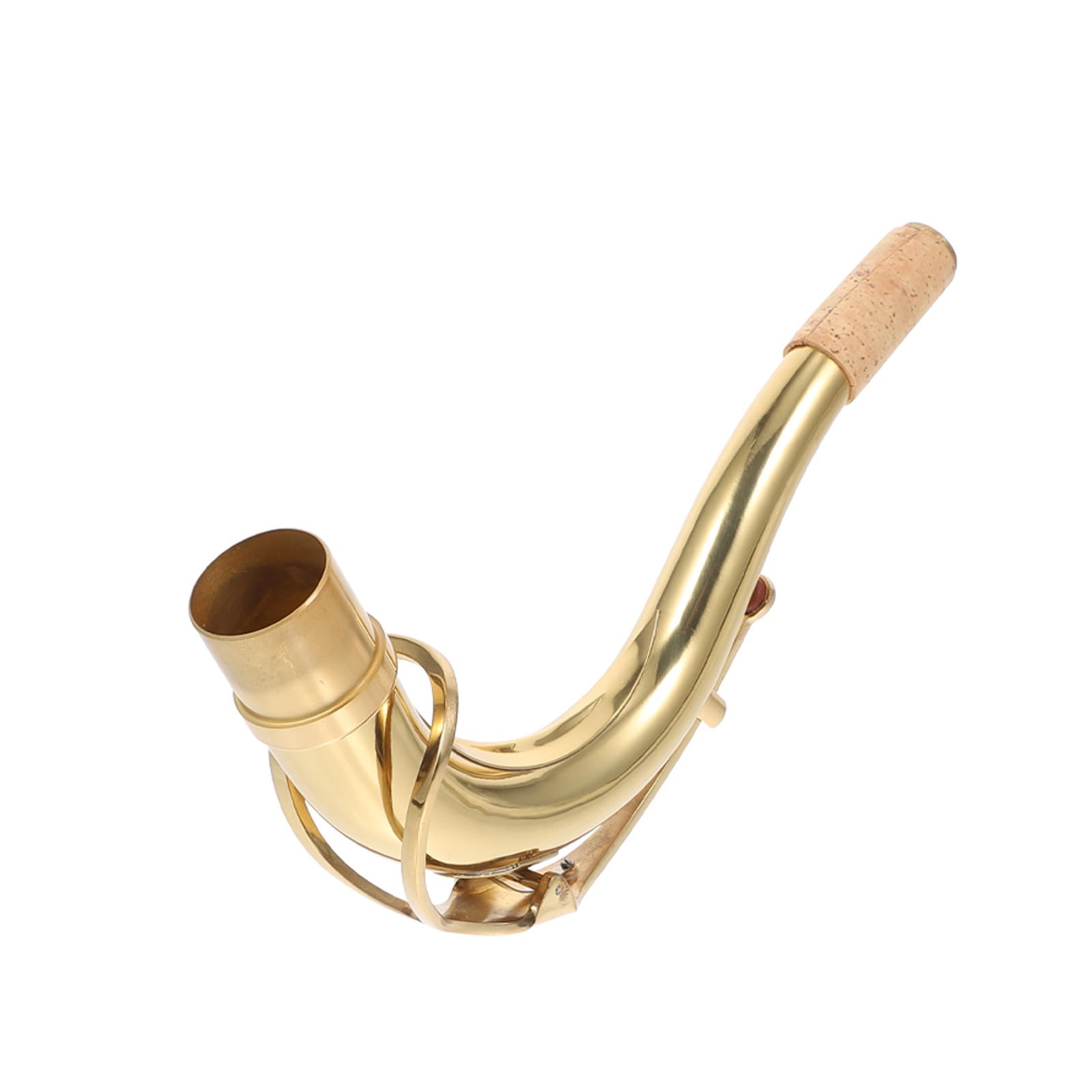 Collo Pratico Curvo e Dorato Ottone Sassofono Accessorio in Professionale per Sax Contralto, per Musicisti Amatori e Professionisti