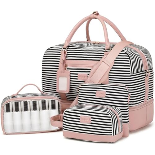 4PCS Weekender Bags for Women Large Overnight Weekend Travel Duffel Bags
