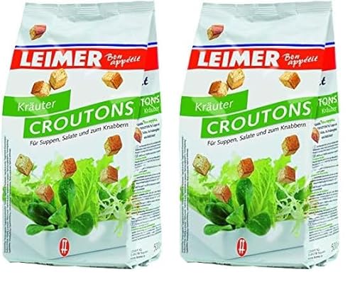 Leimer Croutons Kräuter, 500 g (Packung mit 2)