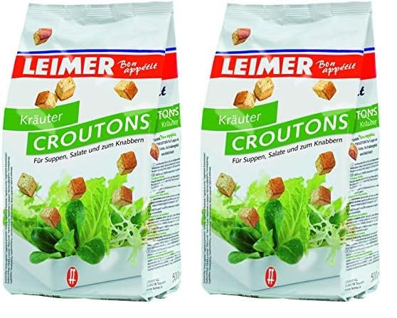 Leimer Croutons Kräuter, 500 g (Packung mit 2)