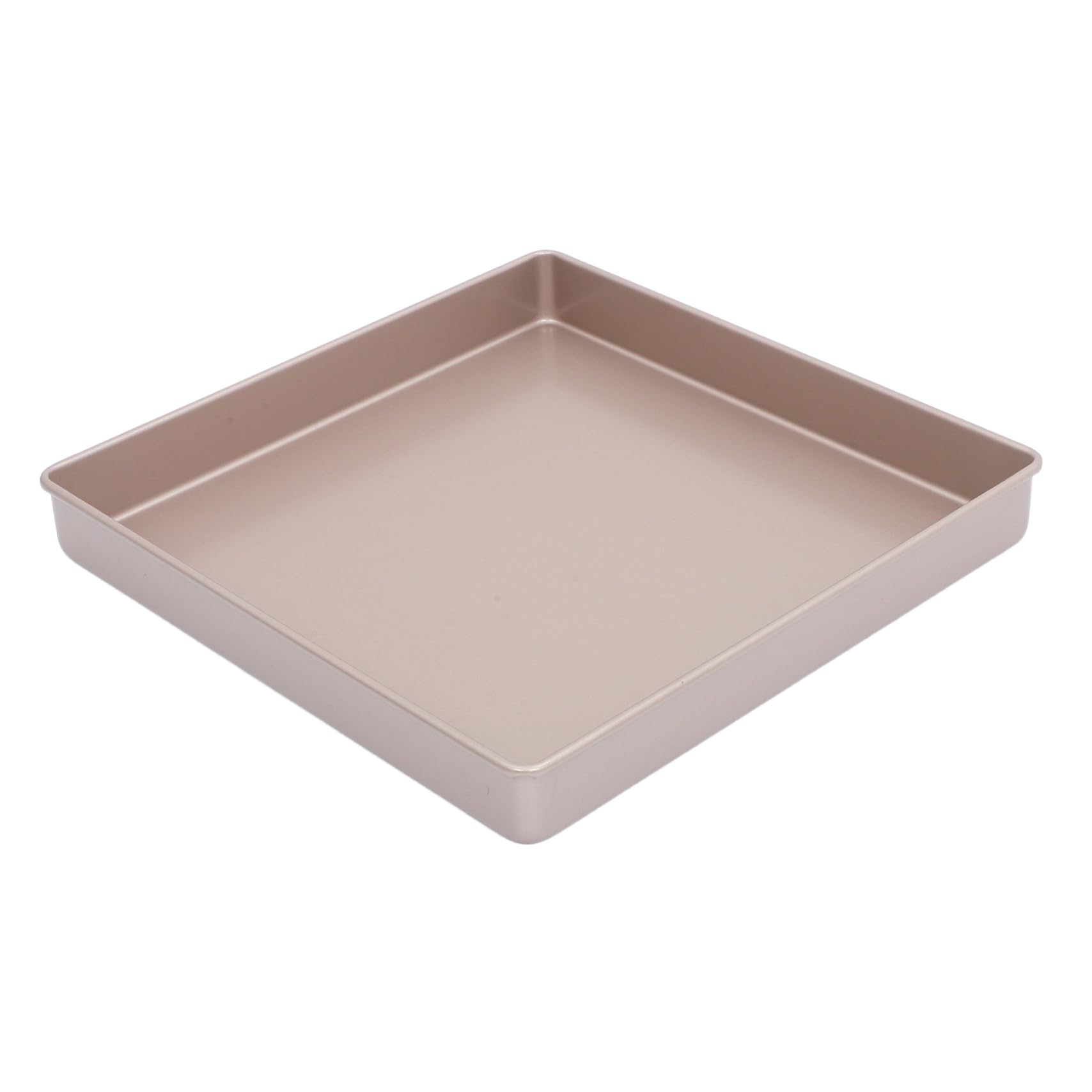 Healifty Molde Cuadrado Antiadherente Dorado Para Hornear Pasteles Postres y Tartas Para Mousse Pizzas y Tartas De Queso