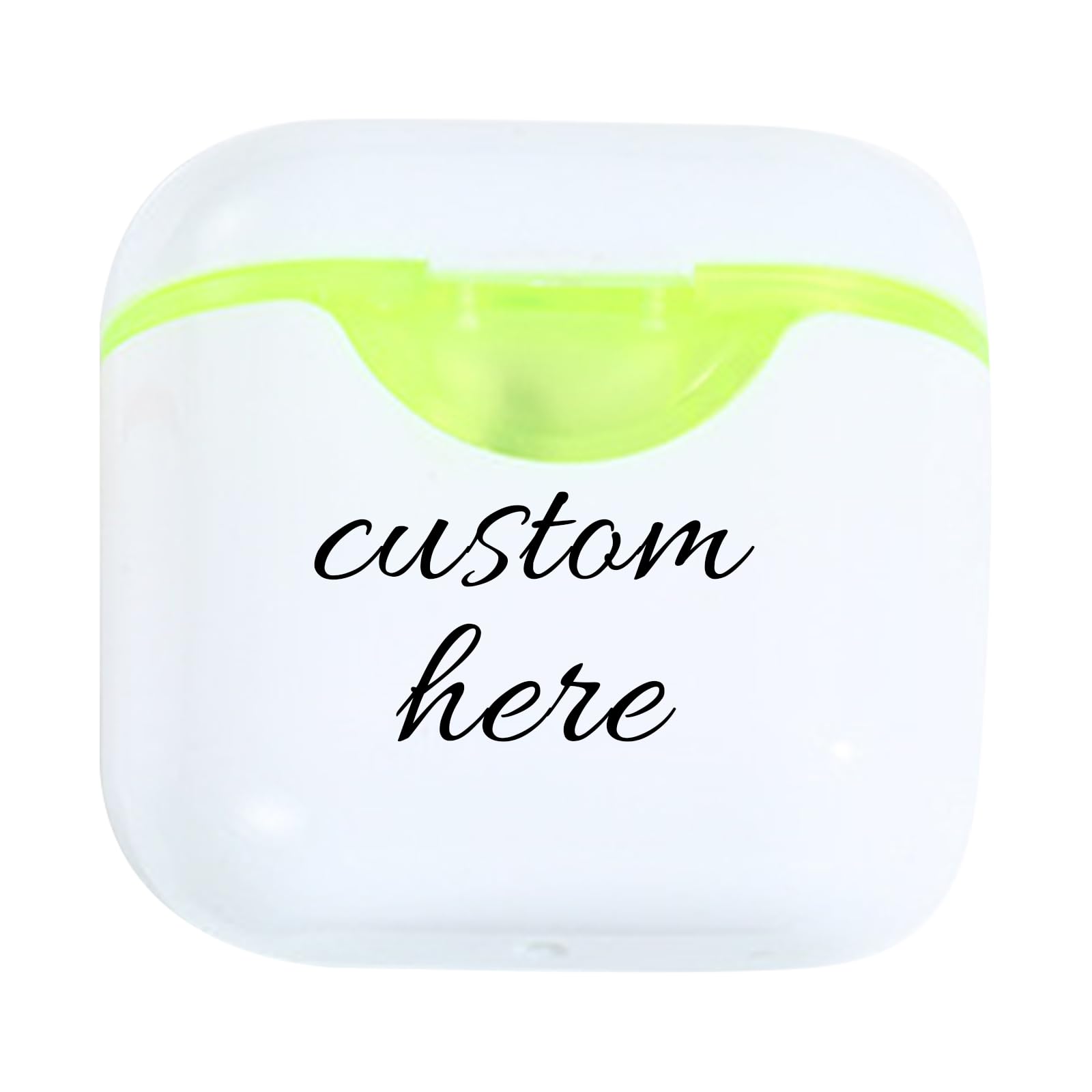 Personalized Pencil Sharpener, Customisable Double Hole with Text or Logo – Manual Sharpener, for 11mm and 8mm Pencils – Student Stationery Gift for Back to School Classroom (Fluorescence Yellow)