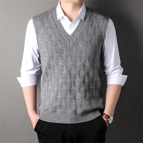 V Neck Basic Sweater Vest for Men Casual Sleeveless Knitted Pullover Sweater Relaxed Fit Casual Knitwear M-3XL2