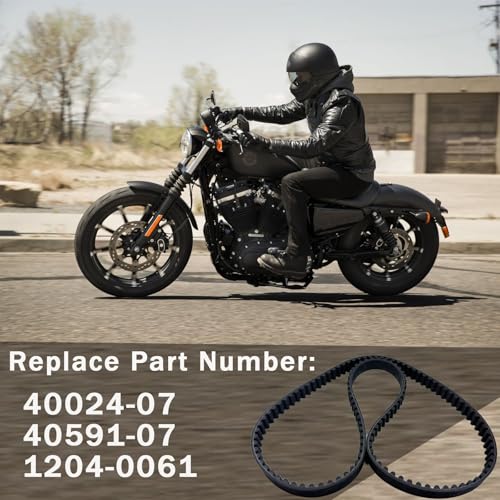 Image of Rear Drive Belt 137T 1 inch Aramid Belt Compatible with Harley Davidson Sportster XL883 XL1200 XR1200 2007-2022, FLHT /R /X FLTR 2007-2008, Replace 40024-07 40591-07 1204-0061