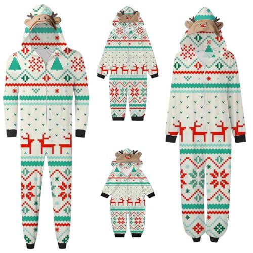 Pyjama Noël famille pour partager des moments de tendresse en coton rouge hiver