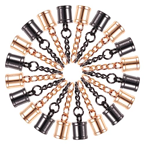 Holibanna 20Pcs Tassel Cord End Caps with Screws Durable Tassel Making Supplies Easy to Use for DIY Jewelry Handbags Crafts for Creating Lovely Tassel Pendants