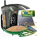 Lollyes Smart Bird Feeder with Camera+7W Solar Panel,180°Wide View 1080P Auto Capture Video&Motion Detection,AI Identify 11000+ Bird Feeder Camera Ideal Present for Friends and Families(Tree Pattern)