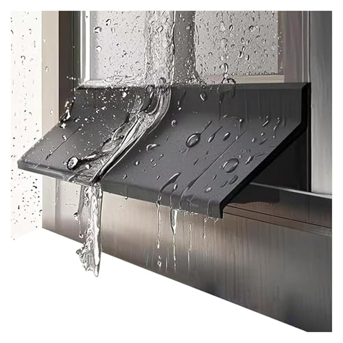 Protector de lluvia para ventanas de guillotina, deflector impermeable flexible de 5,5cm x 3,5m 2