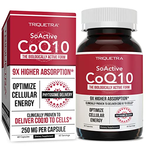 Soactive Coq10® 250 Mg: Coq10 Phytosome With Up To 9X Higher Absorption - Proven Cellular Delivery - Supports Cellular Energy Production (60 Capsules) #TOP28