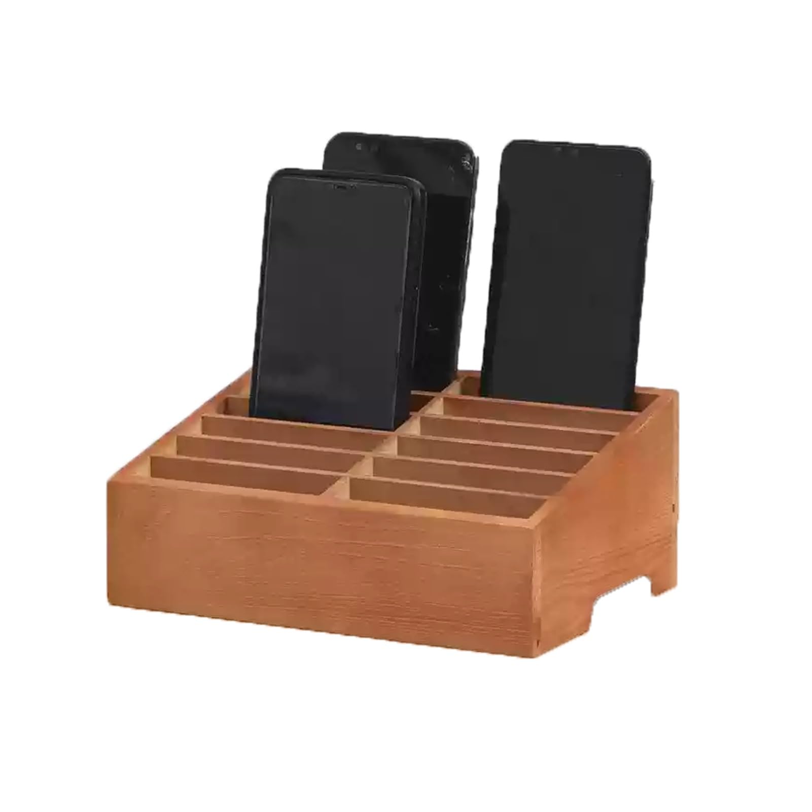 UGTFFT Mobile Phone Storage Cabinet Desktop Mobile Phone Storage Cabinet Desktop Storage Rack,Solid Wood Structure Compact Easy to Move,Suitable for School Offices and Training Institutions(12 grids)
