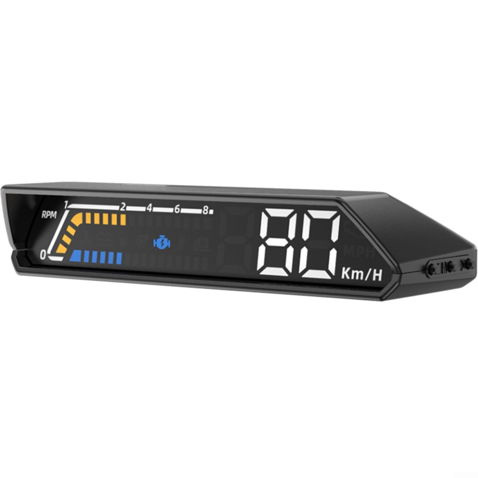 OBD2 - Pantalla frontal para coche HUD con velocímetro, medidor de voltaje de temperatura del agua, proyección digital para vehículos desde 2004