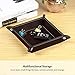 YAPISHI Valet Tray Leather Catchall Jewelry Tray Dice Box Bedside Tray Key Phone Coin Change Watches and Candy Holder Sundries Entryway Tray