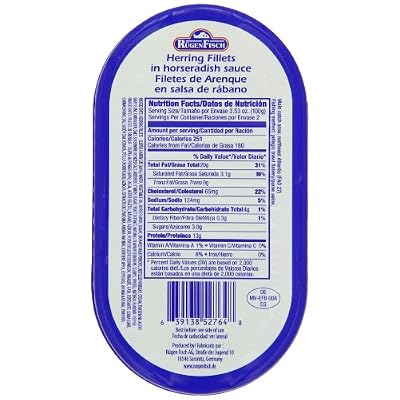 RugenFisch Herring Fillets in Horseradish Sauce, 7.05 Ounce
