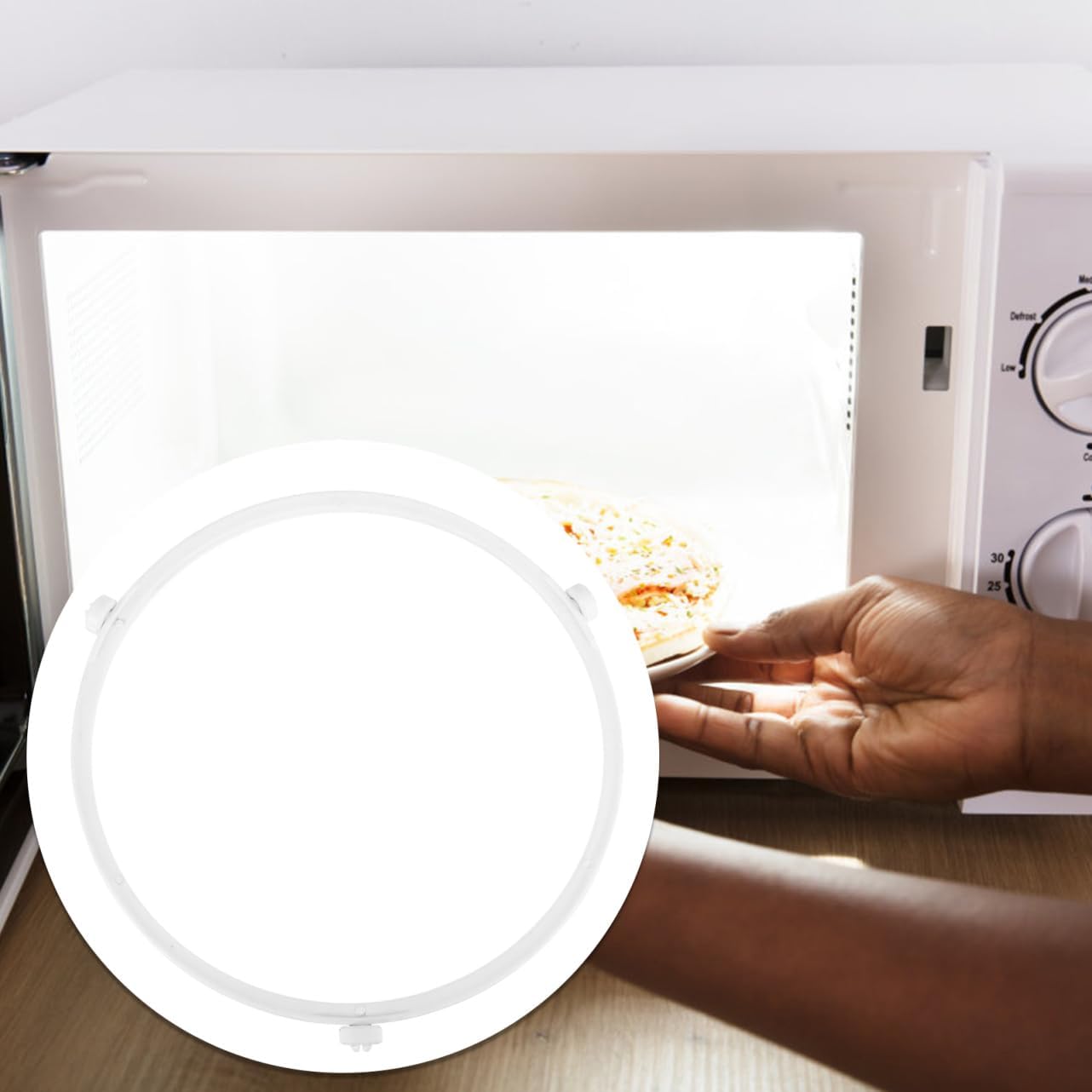 PRETYZOOM 5pcs Microwave Turntable Rotating Wheel Base for Microwaves Random Color for Even Heating and Food Rotation