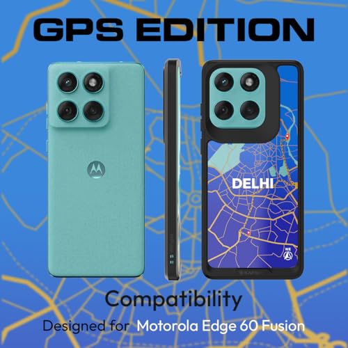 Image of KAPAVER Impulse Back Cover Case Compatible for Motorola Edge 60 Fusion (PC + TPU) (GPS Delhi), Multicolour