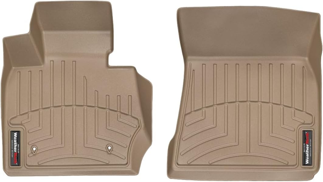 WeatherTech Custom Fit FloorLiners for BMW X4 28i, X4 M40i, X3 28d - 1st Row (443311), Black