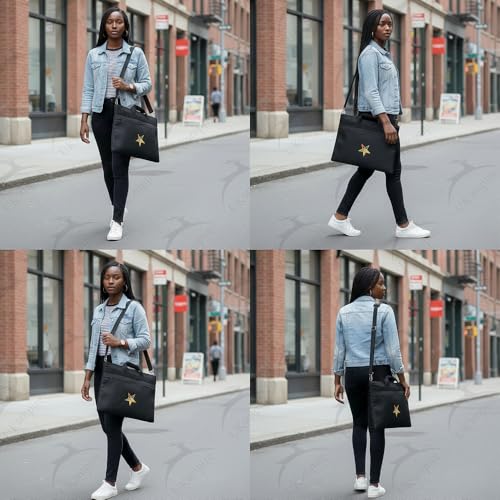 Bolsa Tote Negra Premium con Emblema Bordado miniatura 6