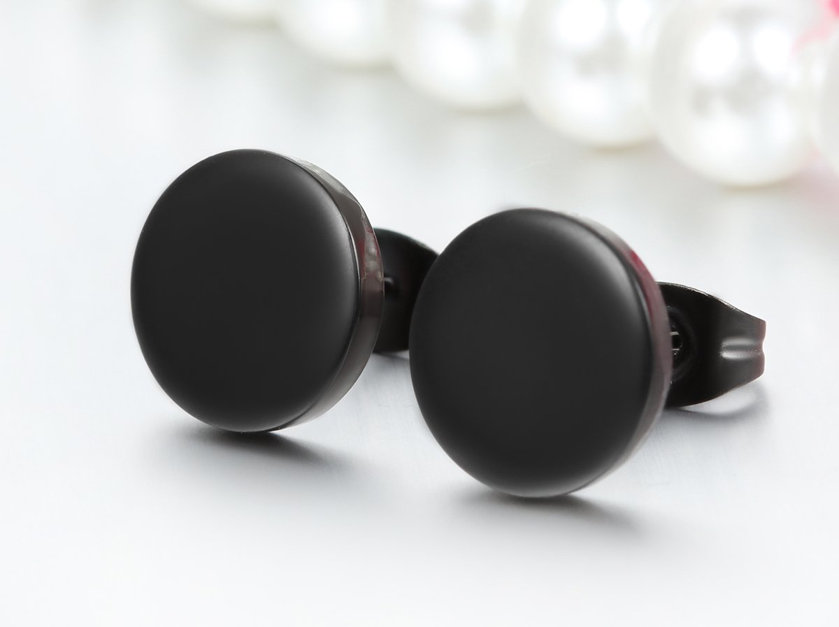 JewelryWe Gioielli Orecchini a Bottone da Donna Uomo in Acciaio Inossidabile Stallone Orecchini Fascino Elegante 3-14mm