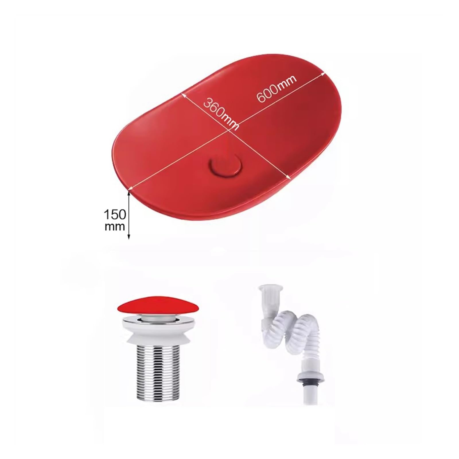 Aertsdfgt A Sink Bowl Nordic Simple Red Table Basin Ceramic Washbasin Home Rt Balcony Bathroom