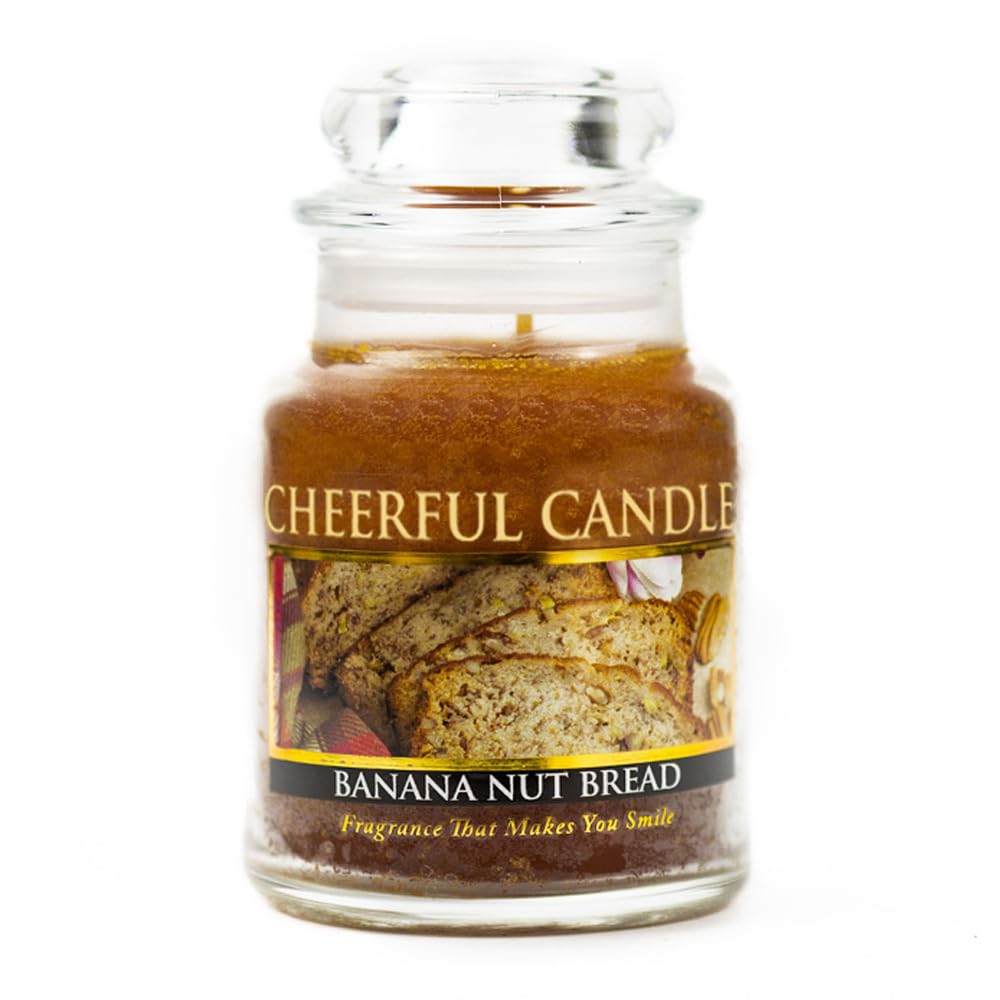 A Cheerful Giver Banana Nut Bread Jar Candle, Brown, 6 oz
