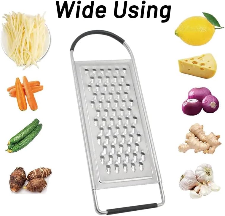 Miniatura 3 de 1 paquete de rallador de queso, rallador de queso de acero inoxidable de mano, rallador de alimentos con mango antideslizante, ralladores para