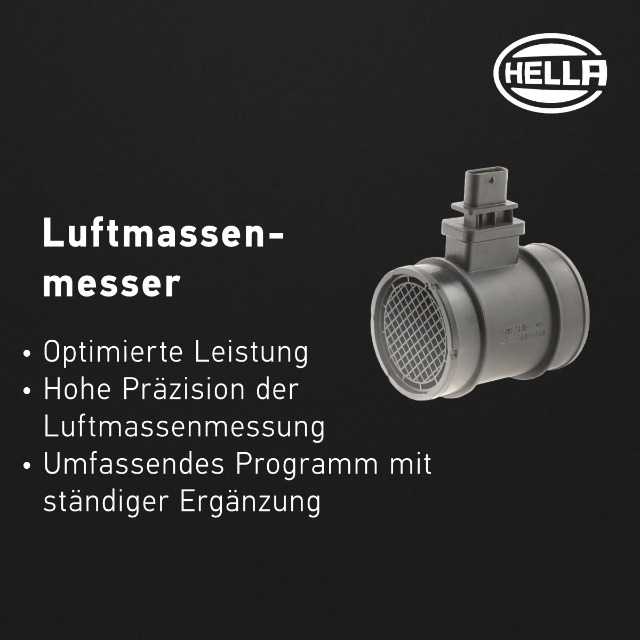 HELLA 8ET 009 142-021 Luftmassenmesser - 3-polig - Rohrstutzen HELLA 8ET 009 142-021 Luftmassenmesser - 3-polig - Rohrstutzen