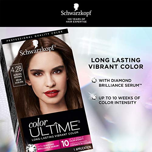 Schwarzkopf Color ultime permanent hair color creme, glam nights, 4.28 auburn brown - Image 4