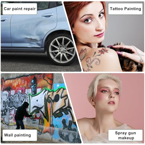 Airbrush Set Mit Kompressor Airbrushpistole Wiederaufladbare Spritzpistole Tragbares Air Brush Kompressor-Set Mit Düse Und Reinigungsbürsten, Für Kunst, Makeup, Modellfärbung, Nail Art - Grün