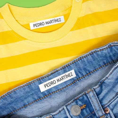 Miniatura 4 de 100 Etiquetas Para Ropa Personalizadas Con Nombre Para Planchar. Cinta Termoadhesiva Para Guarderías, Escuelas, Colegios Y Residencias De Ancianos. Etiquetas Personalizadas Con Certificado Ecológico