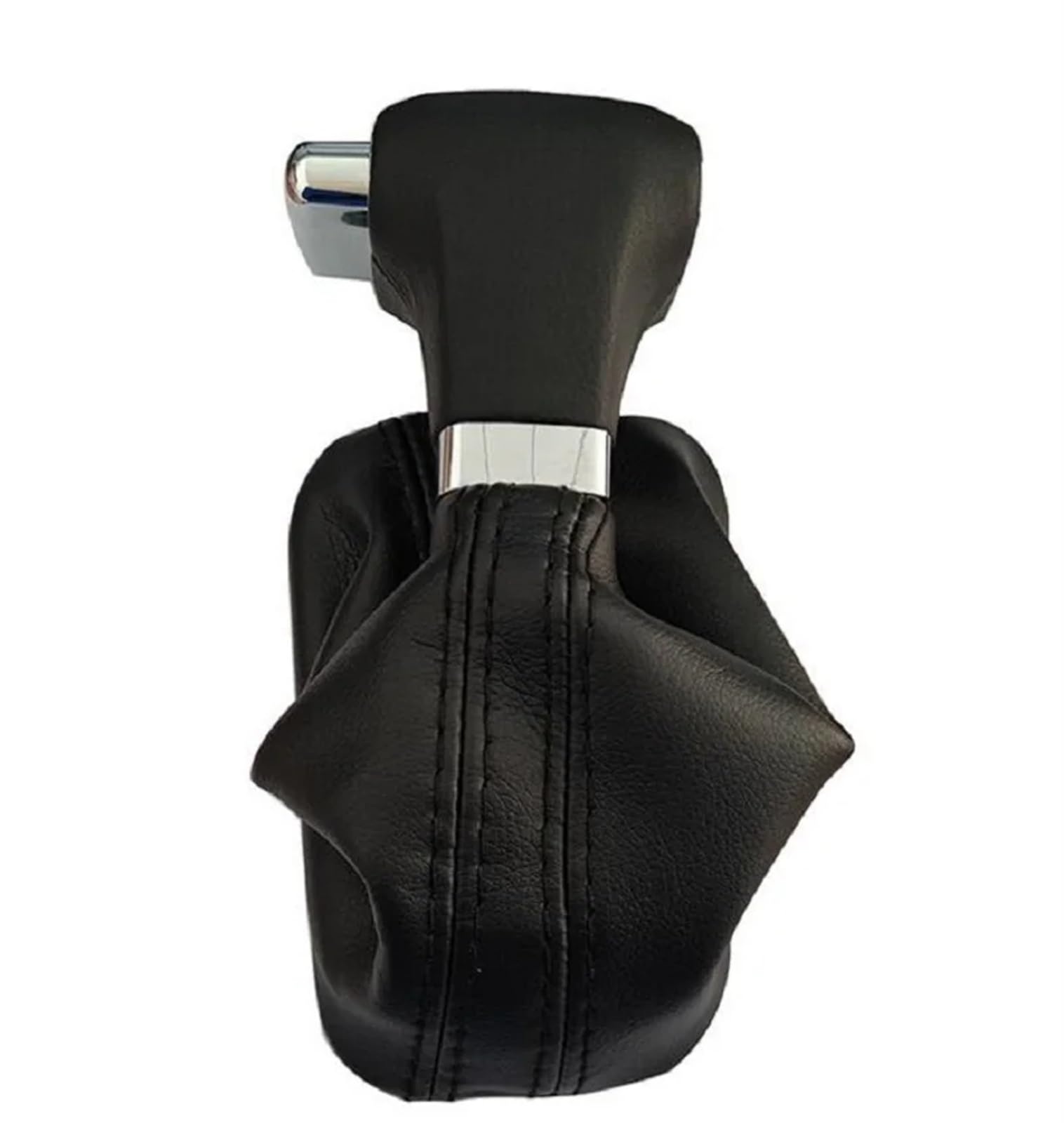 HSUKIHO Car Shift Knob Cover for VW for Golf for Tiguan for Touran for Bora for Passat Automatic AT Car Shift Gear Knob Gaitor Shifter Stick Lever(Leather)