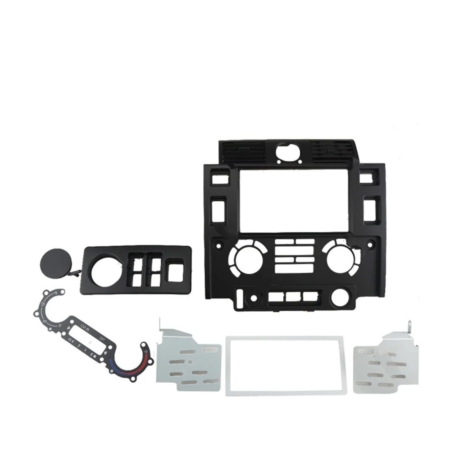 Radio Faszienmontageset 7/9 Zoll Autoradio Facia Für Land Für Rover Für Defender 2007–2016 Panel Dash Kit Trim Fascia Platte Konsole Abdeckung Lünette Adapter