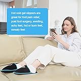 NEWGO Foot Ice Packs Slippers, 2 Pack Hot Cold Therapy Gel Ice Slippers for Plantar Fasciitis, Feet Neuropathy Pain Relief, Foot Pain, Chemotherapy, Toe Pain, Swollen Feet, Gout Relief (Black) - Image 3