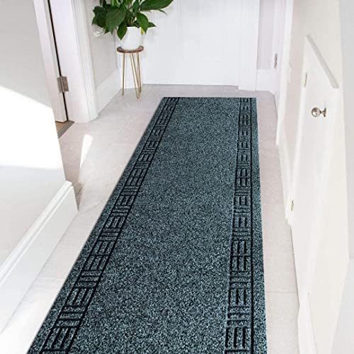 eXtreme Carpet Runner for Hallways, Kitchen, & Living Room | Sturdy, Washable, & Lightweight Custom Length Rug Runner | Non-Slip Rubber Backed 66cm Wide x 91cm Long Runner  Primavera Anthracite