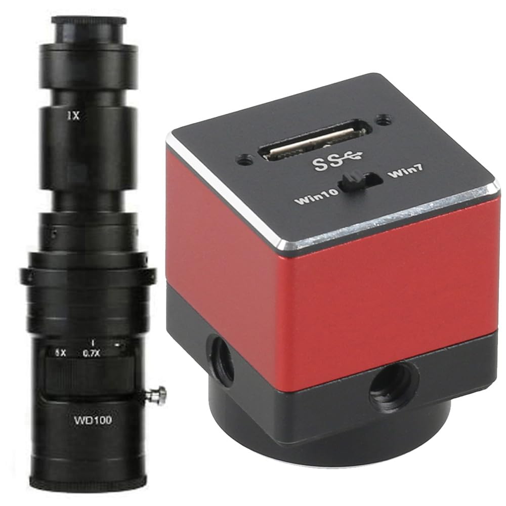 Cámara electrónica de vídeo para microscopio Industrial Digital Micro USB 3.0 HD de 5.0MP y Lente con Montura C 500X