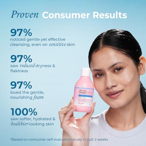 Image of The Pink Foundry Gentle Hydrating Creamy Face Wash for all Skin Types | Boost Hydration, Strengthen Skin Barrier & Reduces Dryness | Soap free, Fragrance Free & Sulphate Free | Vegan Face Wash | For Men & Women | 125ml