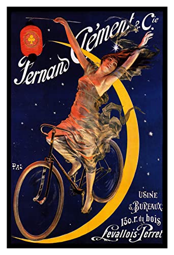 WONDERFULITEMS Fernand Clement Cycles Paris Woman Flying on