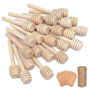 BNK 100 Stück Honiglöffel Set mit Jute